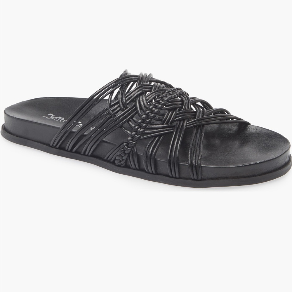 Jeffrey Campbell Intwined Slide Sandal in Black Size 6 NIB